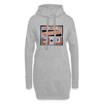 La clé du succès Ctrl Z Informaticien Administrateur - Sweat-shirt à capuche long Femme - gris chiné - Devant