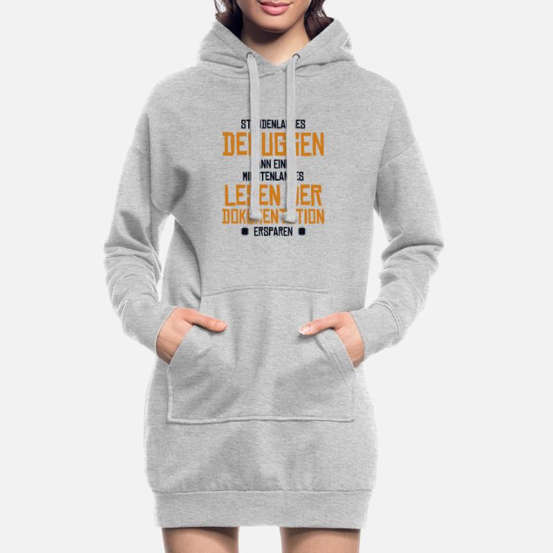 Stundenlanges Debuggen Softwareingenieur Coder Hoodie-Kleid