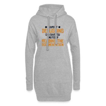 Hours Of Debugging Software Engineer Developer - Hoodie Dress - heather grey - Front
