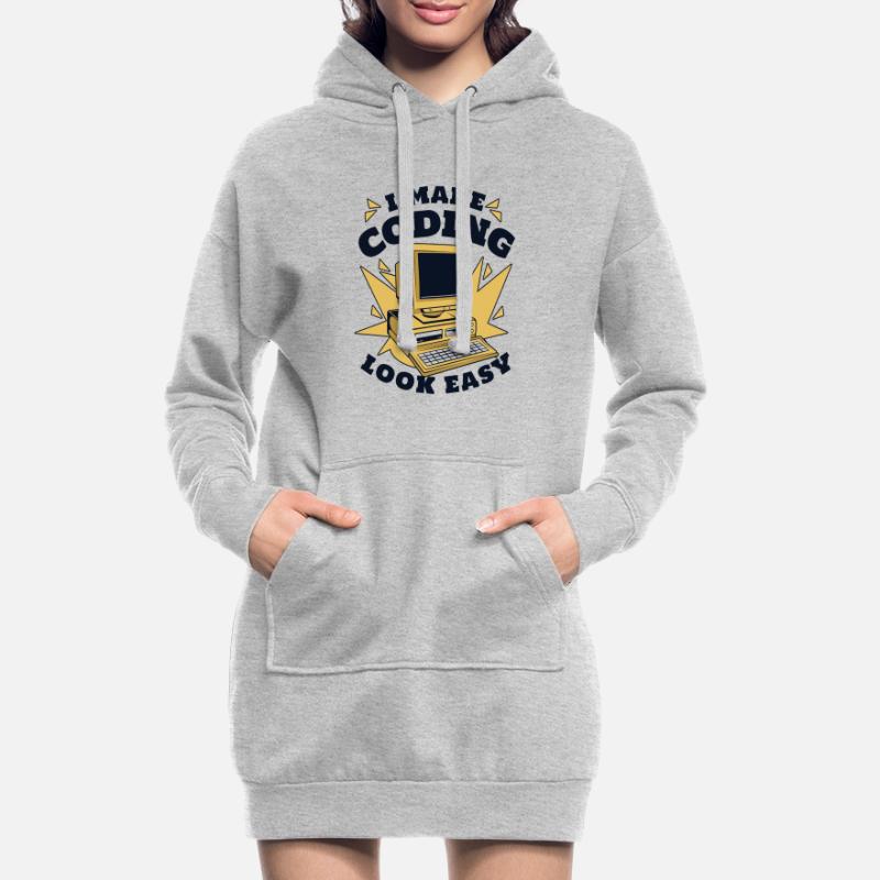 I Make Coding Look Easy Developer Coder Hoodie-Kleid