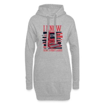 I Know Hot To Meet Ladies Developer Coder - Hoodie Dress - heather grey - Front