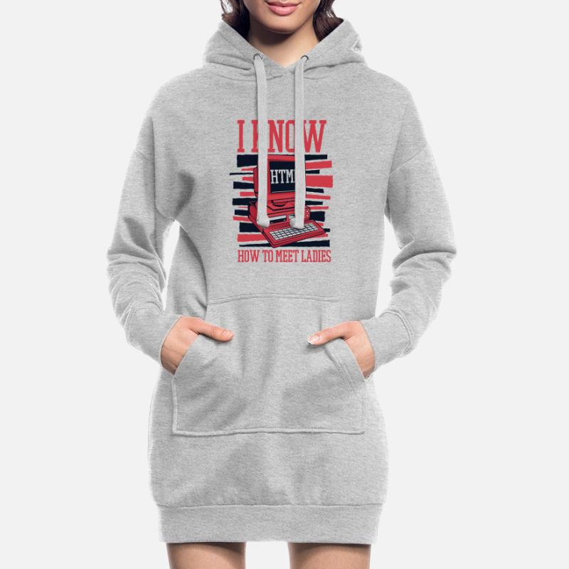 Je sais chaud pour rencontrer des dames Developer Coder Sweat-shirt à capuche long Femme
