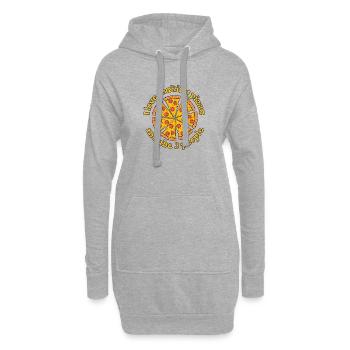 J’adore faire de la pizza et peut-être un four à pizza pour 3 personnes - Sweat-shirt à capuche long Femme - gris chiné - Devant
