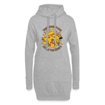 Your Opinion Was Not In The Recipe Pizzaofen - Hoodie-Kleid - Grau meliert - Vorne