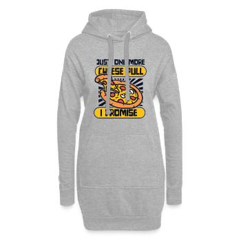 Just One More Cheese Pull I Promise Pizza Tray - Hoodie Dress - heather grey - Front