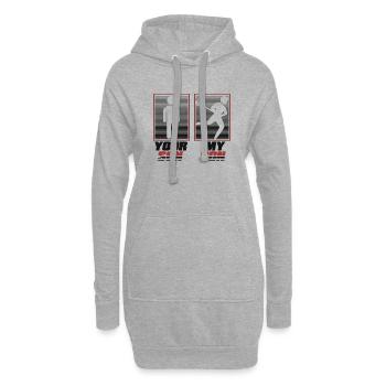Tu fils mon fils Intercrosse Lax Player Polocrosse - Sweat-shirt à capuche long Femme - gris chiné - Devant