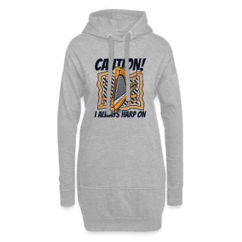 I Always Harp On Konzertharfe Harfenmusik - Hoodie-Kleid - Grau meliert - Vorne