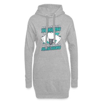 Toutes nos erreurs dentaires Laboratoire dentaire Laboratoire dentaire - Sweat-shirt à capuche long Femme - gris chiné - Devant