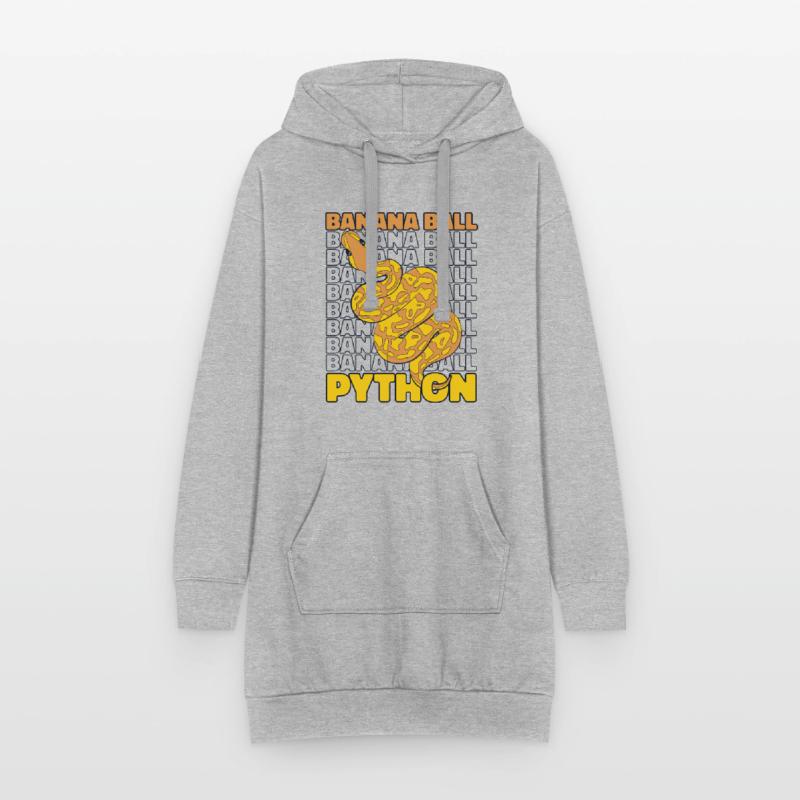 Boule de banane Python Serpent Python Boule de banane Sweat-shirt à capuche long Femme