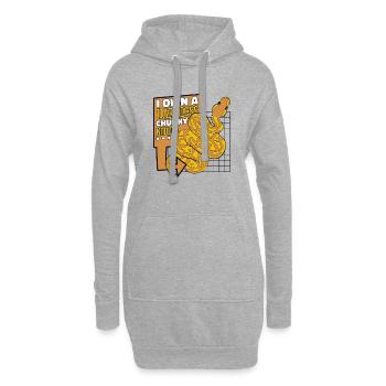 Je possède une banane de serpent de nouilles Chunky inoffensive - Sweat-shirt à capuche long Femme - gris chiné - Devant