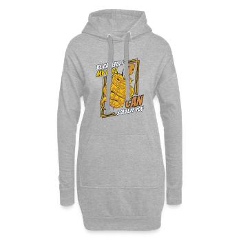 My Girl Can Squeeze You Python Snake Banana - Hoodie Dress - heather grey - Front