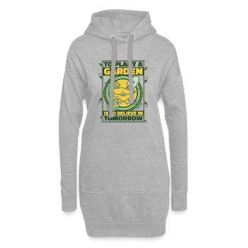 To Plant A Garden Is To Believe In Tomorrow - Hoodie-Kleid - Grau meliert - Vorne