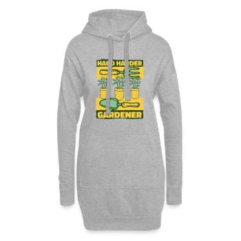 Jardin de jardins potagers horticoles Hard Gardener - Sweat-shirt à capuche long Femme - gris chiné - Devant