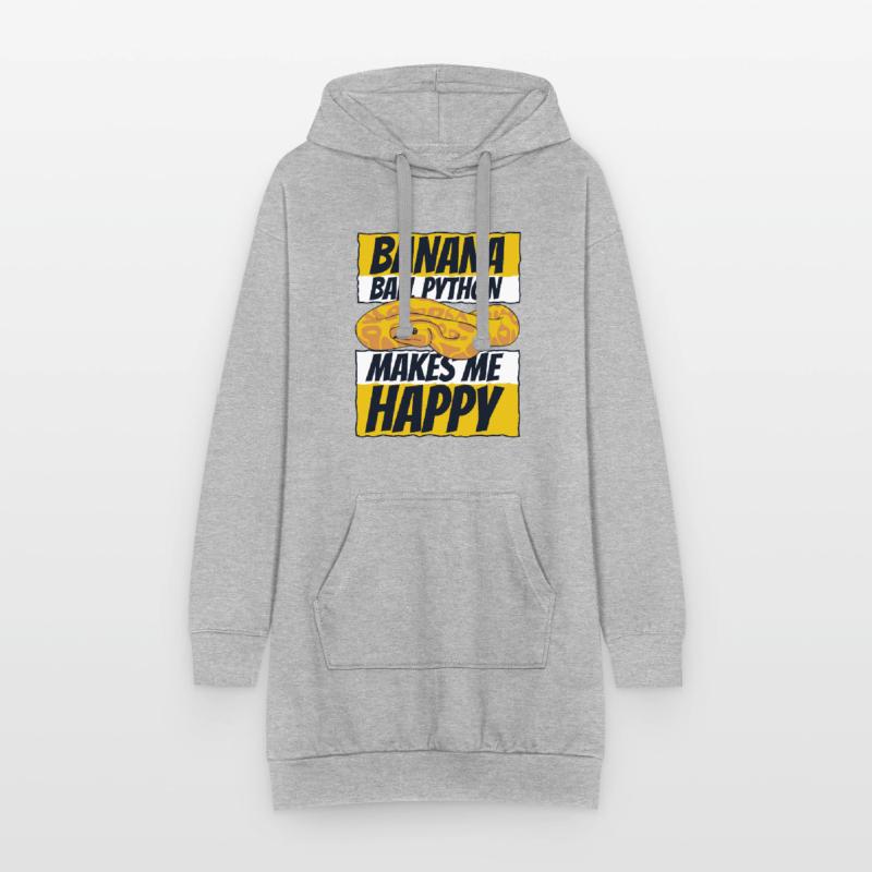 Me rend heureux Serpent Python Boule de banane Python Sweat-shirt à capuche long Femme