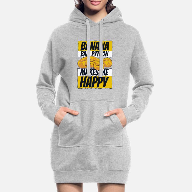 Me rend heureux Serpent Python Boule de banane Python Sweat-shirt à capuche long Femme