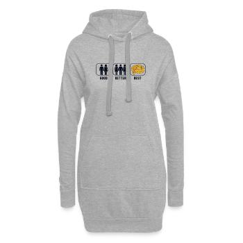 Bon meilleur meilleur boule de banane Python boule de banane - Sweat-shirt à capuche long Femme - gris chiné - Devant