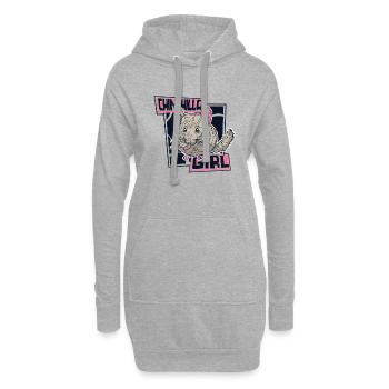 Chinchilla Girl Longhair Shorttail Long Tail - Sweat-shirt à capuche long Femme - gris chiné - Devant
