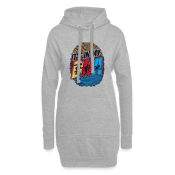 It's In My DNA Training Triathlonrad Triathlet - Hoodie-Kleid - Grau meliert - Vorne