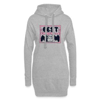 Best Chinchilla Mom Shorttail Long Tail - Hoodie Dress - heather grey - Front