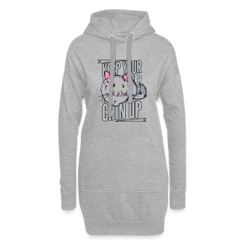 Gardez votre menton levé Breeder Longtail Longhair - Sweat-shirt à capuche long Femme - gris chiné - Devant
