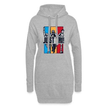 Just TRI Triathlon Bike Triathlete Training Pro - Sweat-shirt à capuche long Femme - gris chiné - Devant