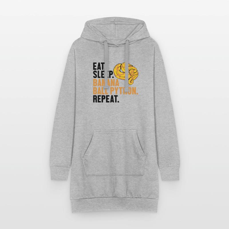 Manger dormir Boule de banane Python Répéter Boule de banane Sweat-shirt à capuche long Femme