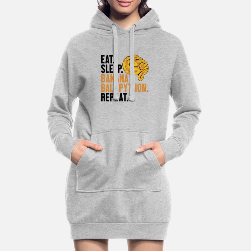 Manger dormir Boule de banane Python Répéter Boule de banane Sweat-shirt à capuche long Femme