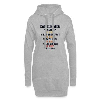 Randonnée Journée parfaite Randonnée Randonnée Randonnée en montagne - Sweat-shirt à capuche long Femme - gris chiné - Devant