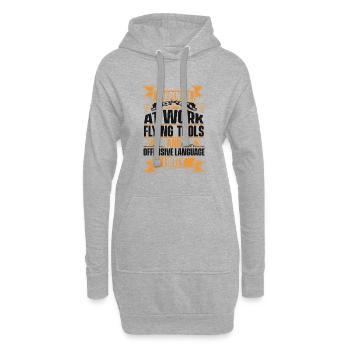 Flying Tools And Offensive Language Likely - Hoodie-Kleid - Grau meliert - Vorne