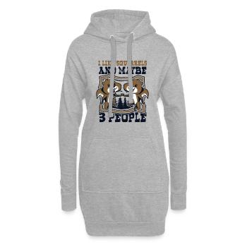 I Like Squirrels And Maybe 3 People Squirrel - Hoodie-Kleid - Grau meliert - Vorne