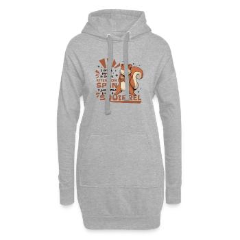 Don't Have A Short Attention Span Fuchshörnchen - Hoodie-Kleid - Grau meliert - Vorne