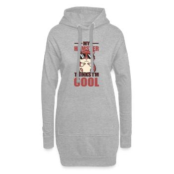 My Hamster Thinks I'm Cool Zwerghamster - Hoodie-Kleid - Grau meliert - Vorne