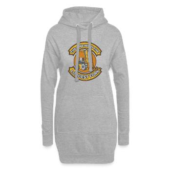 Celui avec la fourche la plus longue chariot élévateur tout-terrain - Sweat-shirt à capuche long Femme - gris chiné - Devant