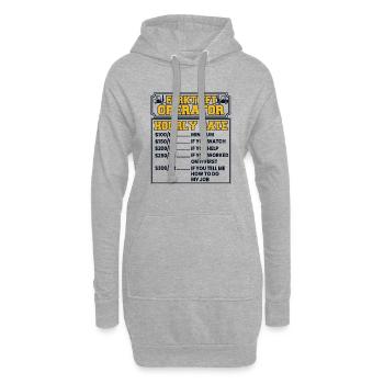 Chariot télescopique à taux horaire d’opérateur de chariot élévateur - Sweat-shirt à capuche long Femme - gris chiné - Devant