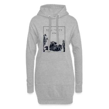 Dépanneuse chinoise Hanzi Tow Driver - Sweat-shirt à capuche long Femme - gris chiné - Devant
