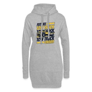 Future Tow Truck Driver Abschlepper Fahrer - Hoodie-Kleid - Grau meliert - Vorne