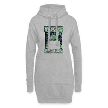Encrypt Everything Phishing Sniffer Grey Hat - Hoodie-Kleid - Grau meliert - Vorne