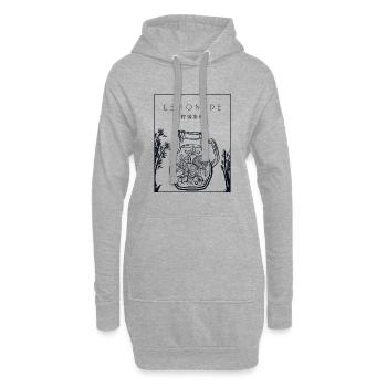 Limonade chinoise Hanzi Limonade Patron - Sweat-shirt à capuche long Femme - gris chiné - Devant