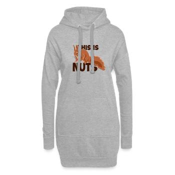 This Is Nuts Fuchshörnchen Grauhörnchen - Hoodie-Kleid - Grau meliert - Vorne