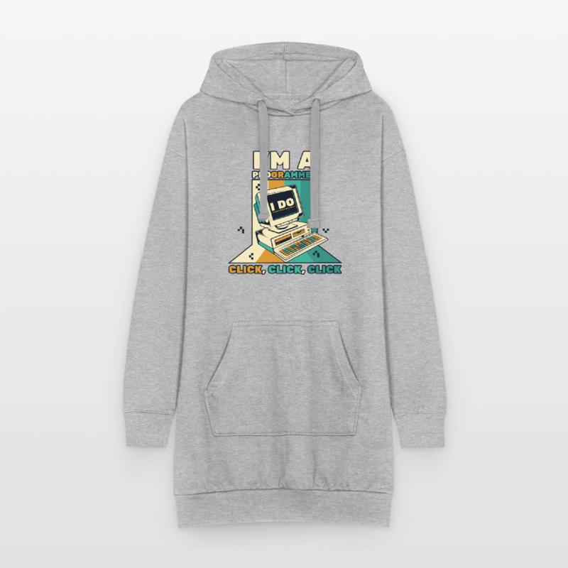 Je suis un programmeur Click Software Engineer Coder Sweat-shirt à capuche long Femme