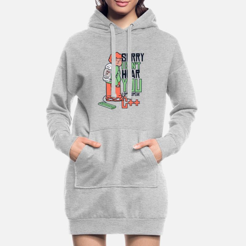 Can't Hear You Only Speak C++ Developer Coder Hoodie-Kleid