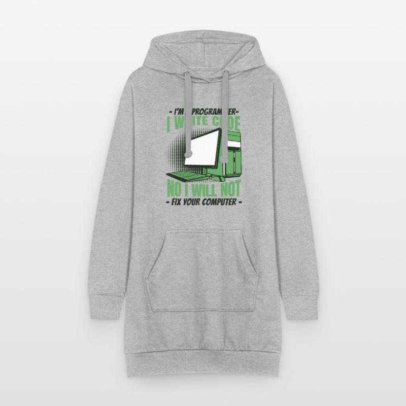 No I Will Not Fix Your Computer Developer Hoodie-Kleid