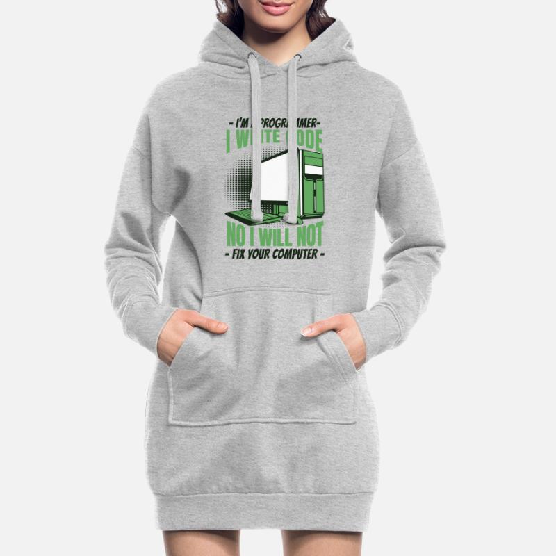 No I Will Not Fix Your Computer Developer Hoodie-Kleid