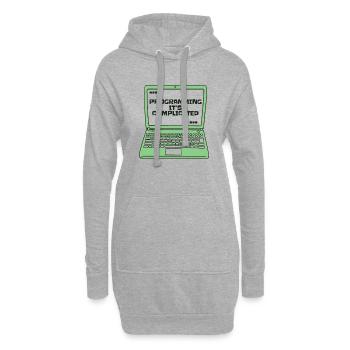 Programming It's Complicated Developer Coder - Hoodie-Kleid - Grau meliert - Vorne