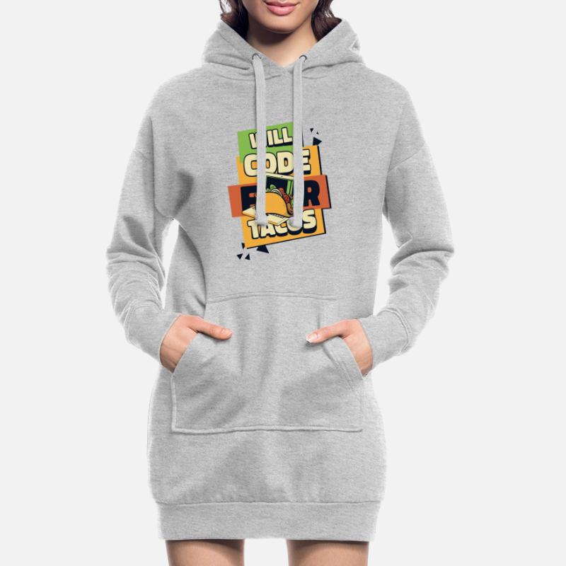Will Code For Tacos Developer Coder Programmierer Hoodie-Kleid