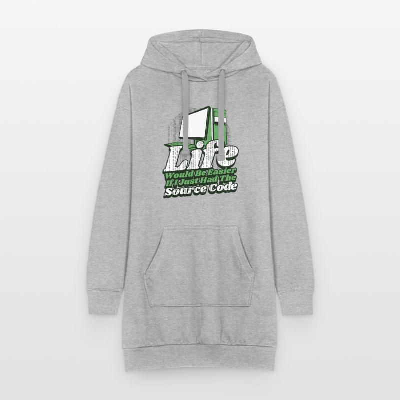 Life Would Be Easier Developer Coder Programmierer Hoodie-Kleid