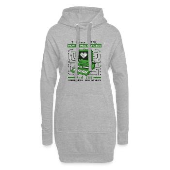 Je sais HTML comment rencontrer Ladies Developer Coder - Sweat-shirt à capuche long Femme - gris chiné - Devant