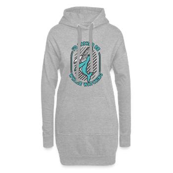 Je préfère observer les cétacés cachalots des baleines - Sweat-shirt à capuche long Femme - gris chiné - Devant