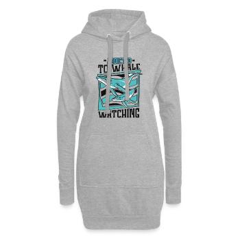 Accro à l'observation des baleines Cétacé Cachalot Baleine - Sweat-shirt à capuche long Femme - gris chiné - Devant