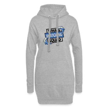 Équipe d'observation des baleines Béluga bleu Cétacé Baleine - Sweat-shirt à capuche long Femme - gris chiné - Devant